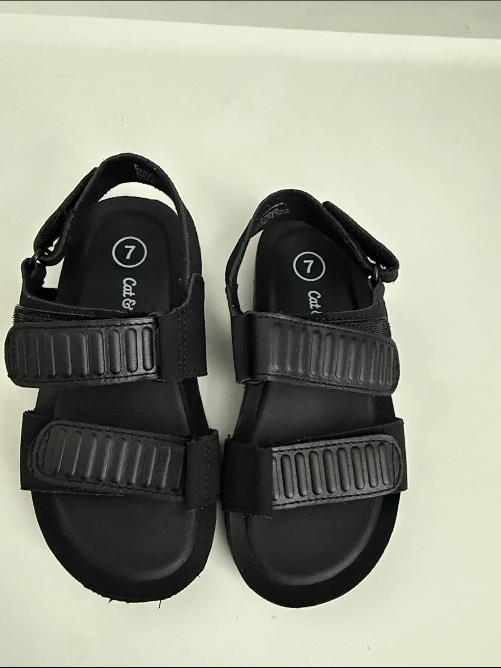 Cat & Jack Black Adjustable Strap Sport Sandals